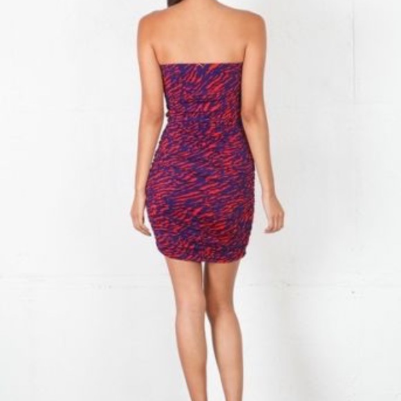 NWT $190 T-Bags Bunched Tube Mini Dress - Picture 3 of 3